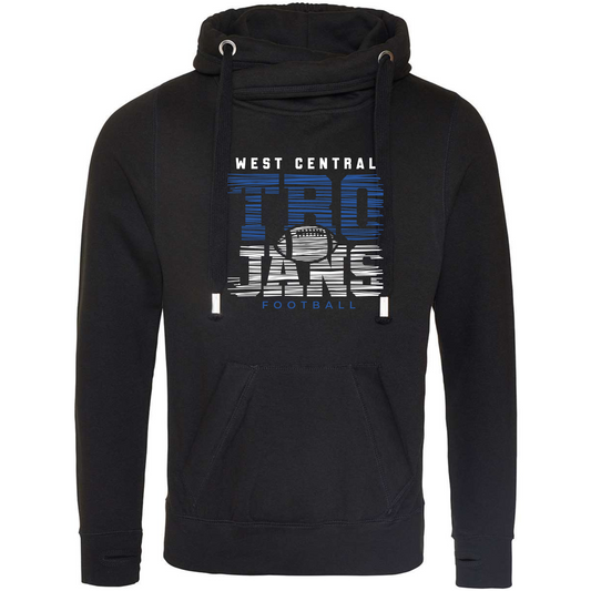 2025 WC Football Cross Neck Hooded Sweatshirt